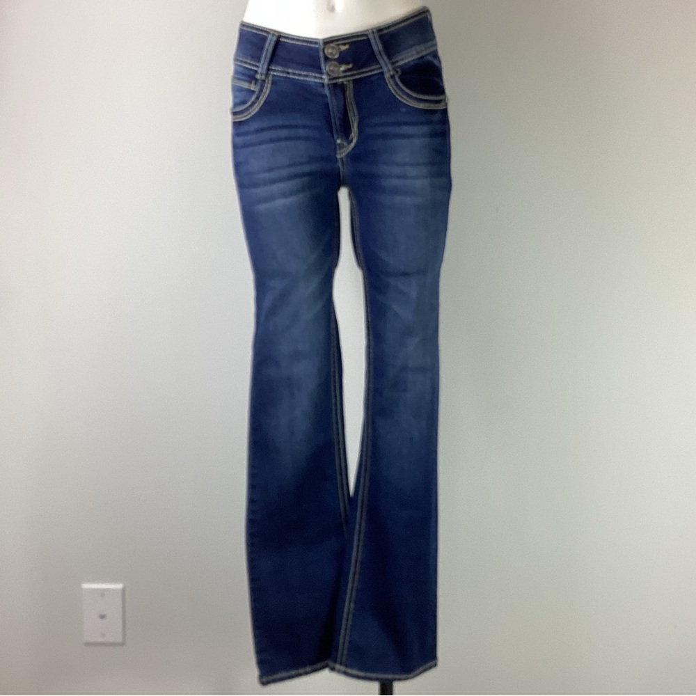Wallflower Indigo Flare Jeans with Contrast Stitching